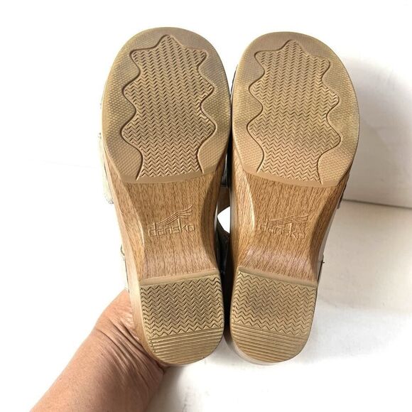 Dansko casual heel sandals mocha leather Womens EU 36 US 5.5 Sling Back Open Toe - Picture 12 of 12